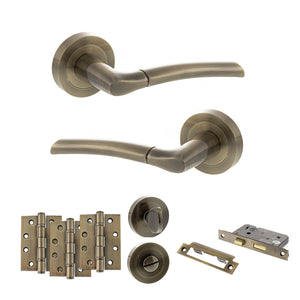 Status Indiana Door Handle Pack (Bathroom Set - 2.5