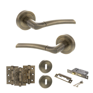 Status Indiana Door Handle Pack (3 Lever Lock Set - 3