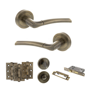 Status Indiana Door Handle Pack (Bathroom Set - 2.5