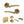 Status Indiana Door Handle Pack (Bathroom Set - 3
