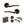 Status Indiana Door Handle Pack (Bathroom Set - 3