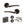 Status Indiana Door Handle Pack (3 Lever Lock Set - 2.5