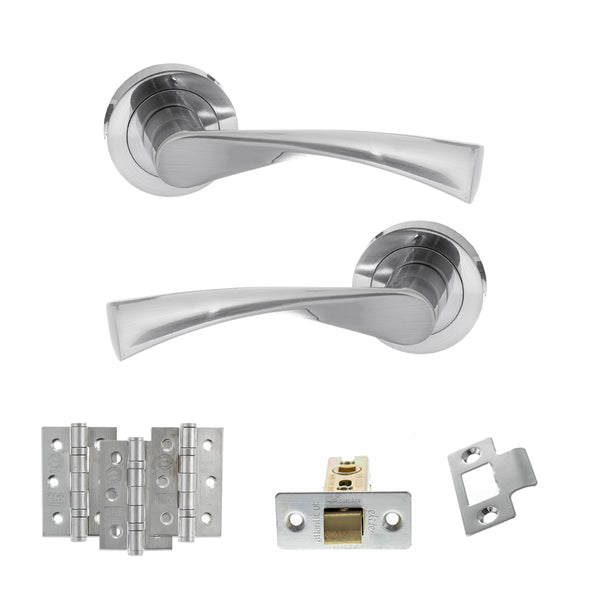 Status Colorado Door Handle Pack (Latch Set - 2.5" CE Latch, 3" Fire Rated Hinges x3) by Atlantic Hardware