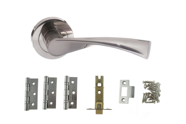 Atlantic Colorado Door Pack Bundle (2.5" Latch, 3"x2" Hingesx3) - Satin Nickel