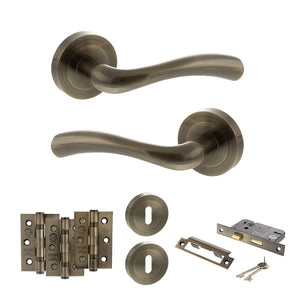 Status Texas Door Handle Pack (3 Lever Lock Set - 3