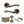 Status Texas Door Handle Pack (3 Lever Lock Set - 2.5