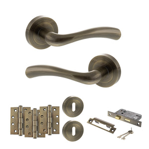Status Texas Door Handle Pack (3 Lever Lock Set - 2.5
