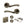 Status Texas Door Handle Pack (3 Lever Lock Set - 2.5