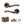 Status Texas Door Handle Pack (Latch Set - 3