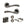 Status Texas Door Handle Pack (3 Lever Lock Set - 2.5