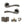 Status Texas Door Handle Pack (Latch Set - 2.5