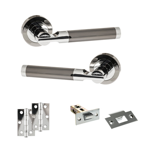 Status Dakota Door Handle Pack (Latch Set - 2.5" Latch, 3" Hinges x2) by Atlantic Hardware