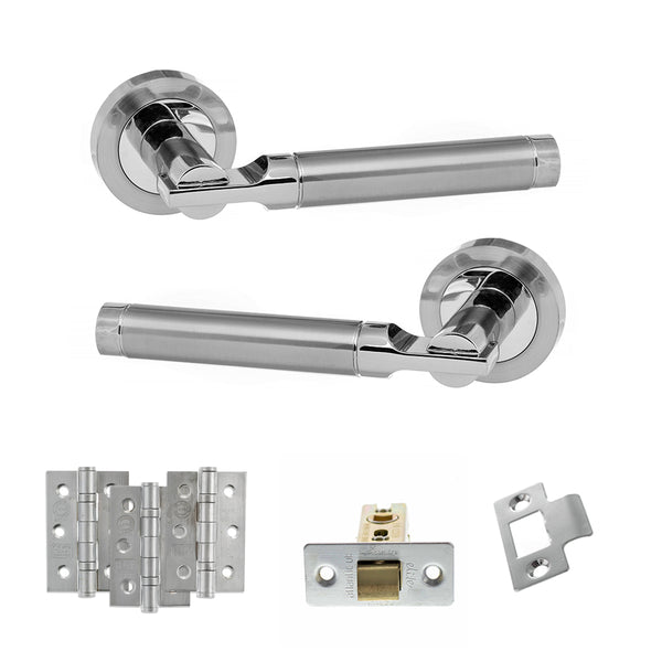 Status Dakota Door Handle Pack (Latch Set - 3" CE Latch, 3" Fire Rated Hinges x3) by Atlantic Hardware