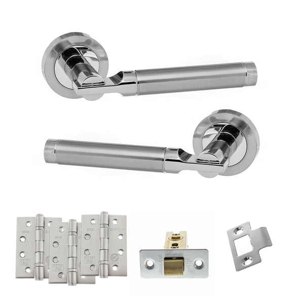 Status Dakota Door Handle Pack (Latch Set - 2.5" CE Latch, 4" Fire Rated Hinges x3) by Atlantic Hardware
