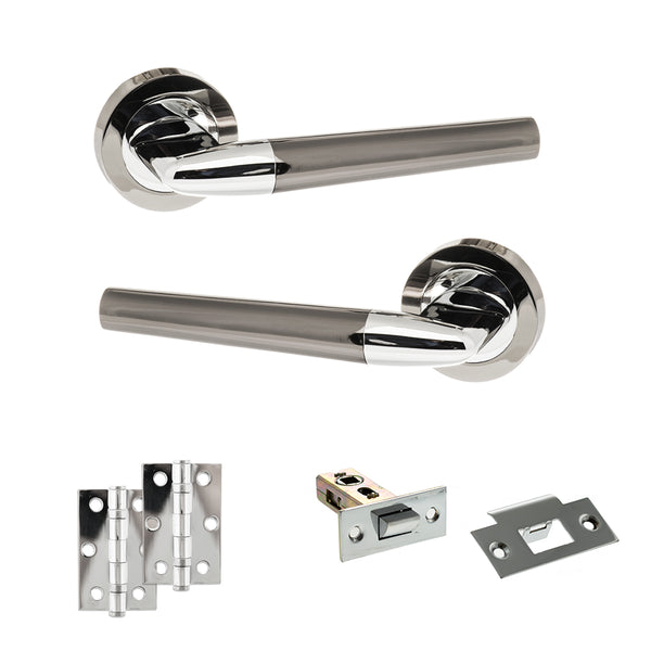 Status Tennessee Door Handle Pack (Latch Set - 2.5" Latch, 3" Hinges x2) by Atlantic Hardware