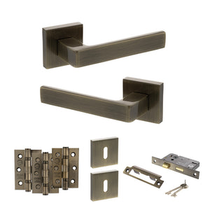 Status Montana Door Handle Pack (3 Lever Lock Set - 3