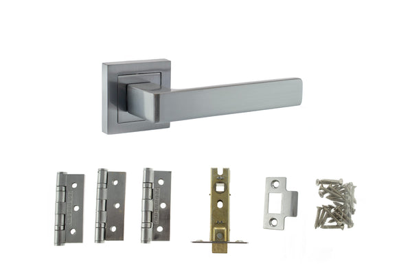 Atlantic Montana Door Pack Bundle (2.5" Latch, 3"x2" Hingesx3) - Satin Chrome