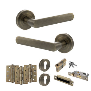 Status Carolina Door Handle Pack (Euro Lock Set - 3