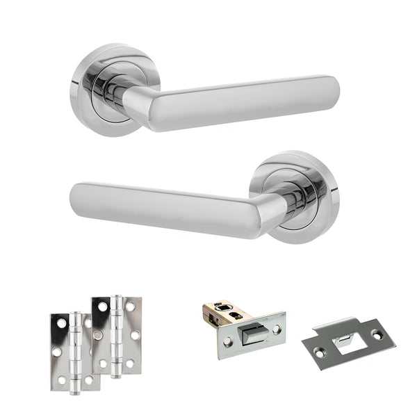 Status Carolina Door Handle Pack (Latch Set - 2.5" Latch, 3" Hinges x2) by Atlantic Hardware