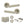 Status Carolina Door Handle Pack (3 Lever Lock Set - 3