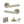Status Carolina Door Handle Pack (Latch Set - 2.5