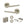 Status Alabama Door Handle Pack (3 Lever Lock Set - 3