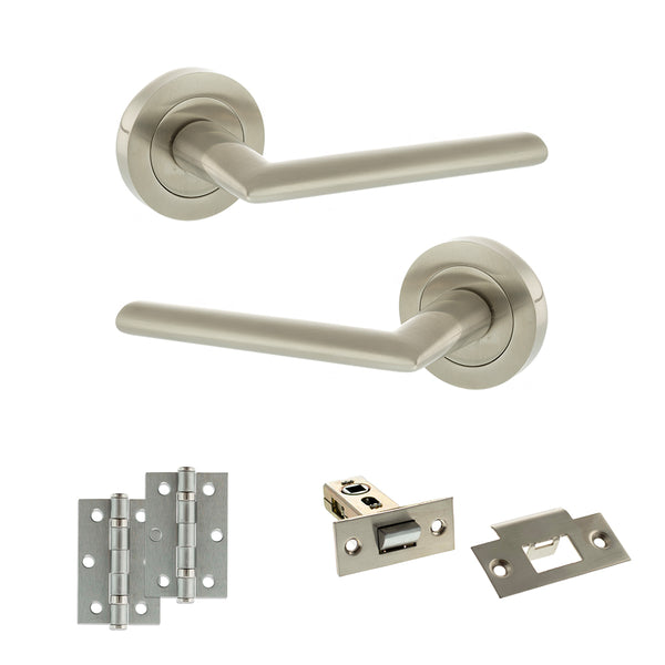 Status Alabama Door Handle Pack (Latch Set - 2.5" Latch, 3" Hinges x2) by Atlantic Hardware