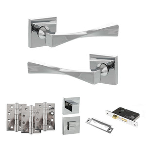Senza Pari Guido Door Handle Pack (Bathroom Set - 3