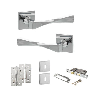 Senza Pari Guido Door Handle Pack (3 Lever Lock Set - 2.5