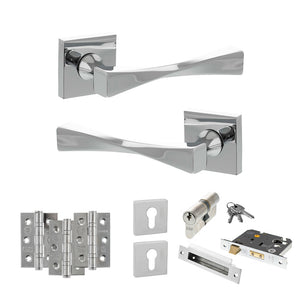 Senza Pari Guido Door Handle Pack (Euro Lock Set - 3
