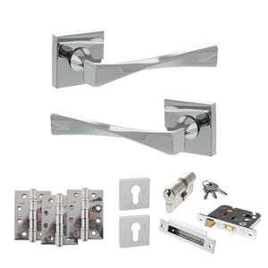 Senza Pari Guido Door Handle Pack (Euro Lock Set - 3