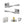 Senza Pari Guido Door Handle Pack (Latch Set - 3