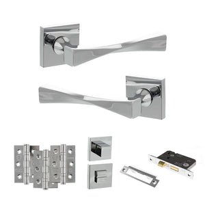 Senza Pari Guido Door Handle Pack (Bathroom Set - 3