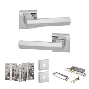 Senza Pari Davoli Door Handle Pack (3 Lever Lock Set - 3