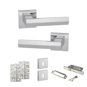 Senza Pari Davoli Door Handle Pack (3 Lever Lock Set - 2.5