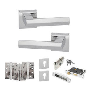Senza Pari Davoli Door Handle Pack (Euro Lock Set - 3
