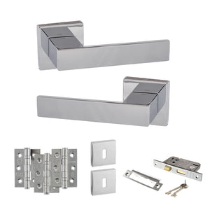 Senza Pari Panetti Door Handle Pack (3 Lever Lock Set - 2.5