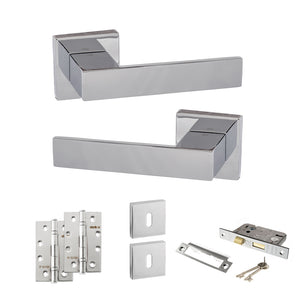 Senza Pari Panetti Door Handle Pack (3 Lever Lock Set - 2.5