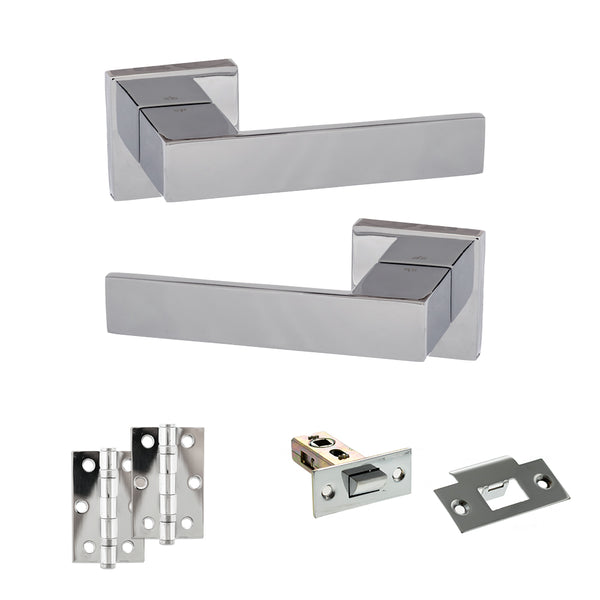 Senza Pari Panetti Door Handle Pack (Latch Set - 2.5" Latch, 3" Hinges x2) by Atlantic Hardware
