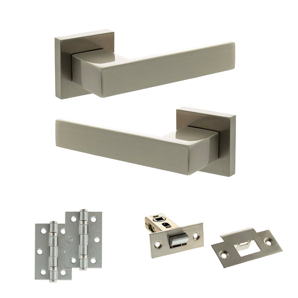 Senza Pari Panetti Door Handle Pack (Latch Set - 2.5" Latch, 3" Hinges x2) by Atlantic Hardware