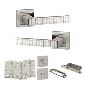 Senza Pari Bianca Door Handle Pack (Bathroom Set - 2.5