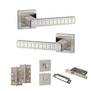 Senza Pari Bianca Door Handle Pack (Bathroom Set - 3
