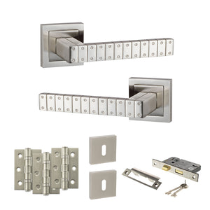Senza Pari Bianca Door Handle Pack (3 Lever Lock Set - 3