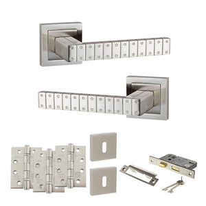 Senza Pari Bianca Door Handle Pack (3 Lever Lock Set - 3