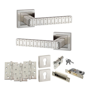 Senza Pari Bianca Door Handle Pack (Euro Lock Set - 3