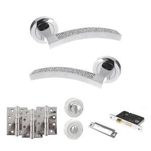 Senza Pari Crystal Door Handle Pack (Bathroom Set - 2.5