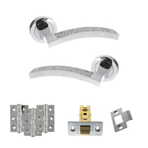 Senza Pari Crystal Door Handle Pack (Latch Set - 3