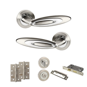 Senza Pari Elisse Door Handle Pack (Bathroom Set - 2.5