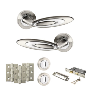 Senza Pari Elisse Door Handle Pack (3 Lever Lock Set - 2.5