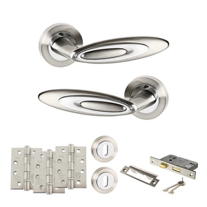 Senza Pari Elisse Door Handle Pack (3 Lever Lock Set - 2.5